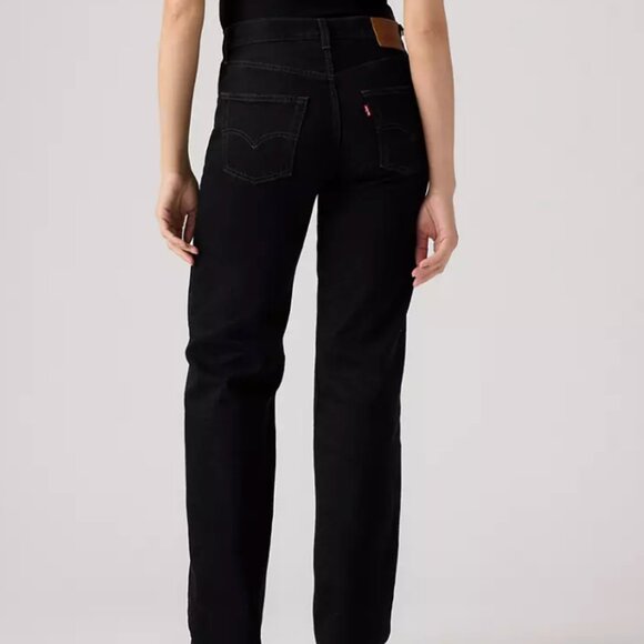 LEVI'S 501 90" STRAIGHT LEG HIGH RISE DENIM JEANS IN BLACK - 27 - Picture 3 of 7